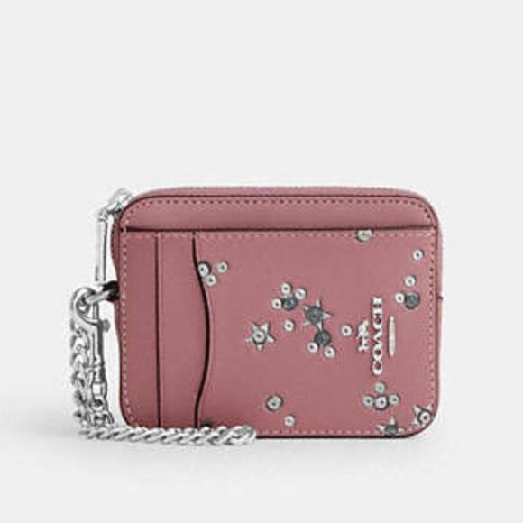 Coach Zip Card Case With Star Print with Giftbox NWT - Picture 1 of 5